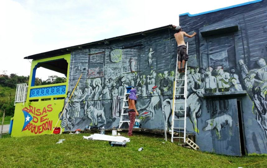 Plasman en murales la identidad y cultura del barrio Boquerón de Las Piedras