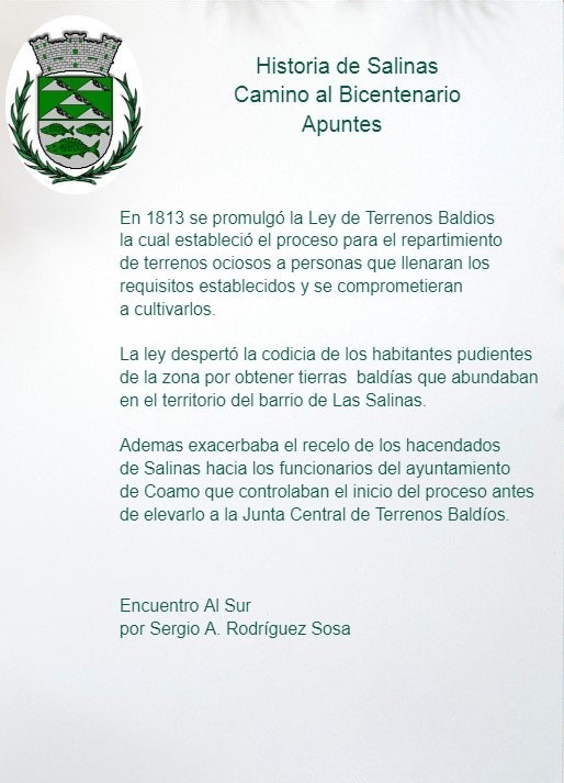 Apuntes para la Historia de Salinas 3: Camino al Bicentenario